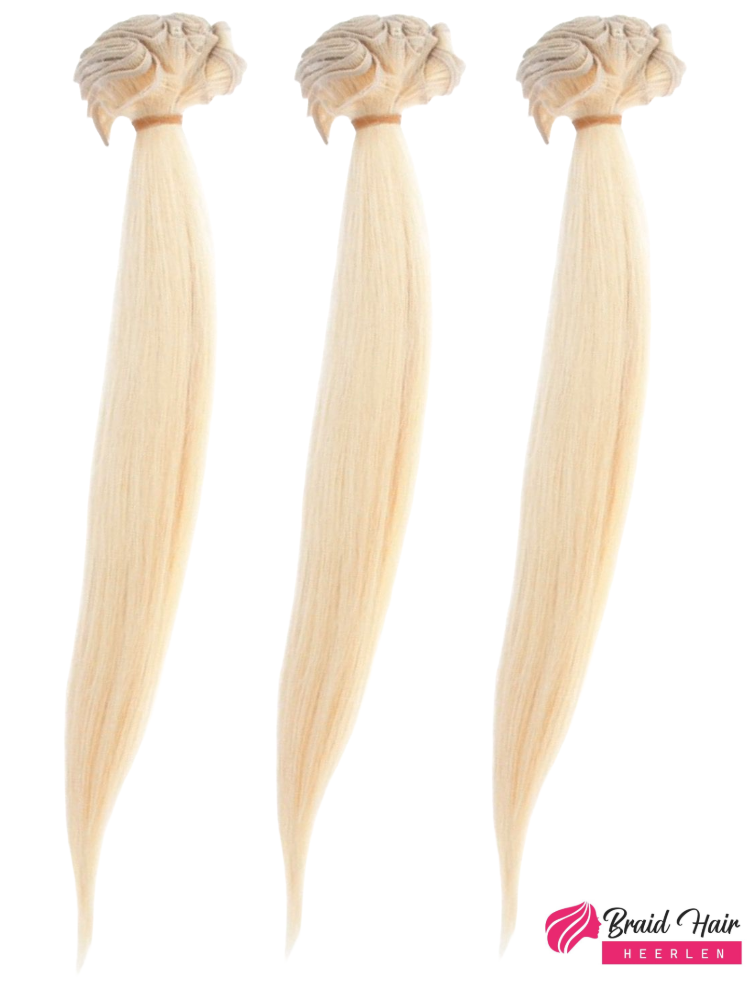 Weave van echt mensenhaar stijl blond