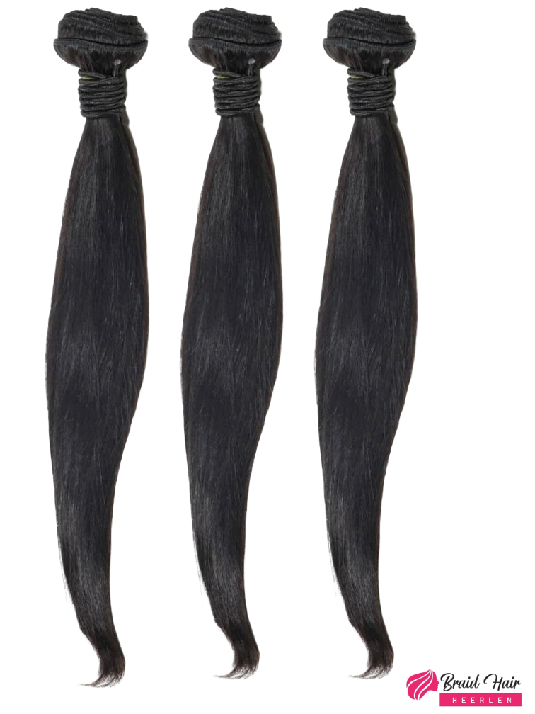 Weave van echt mensenhaar stijl zwart