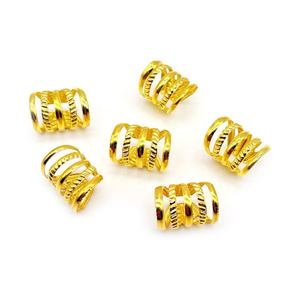 Haar ringen, goudkleurig 10 stuks
