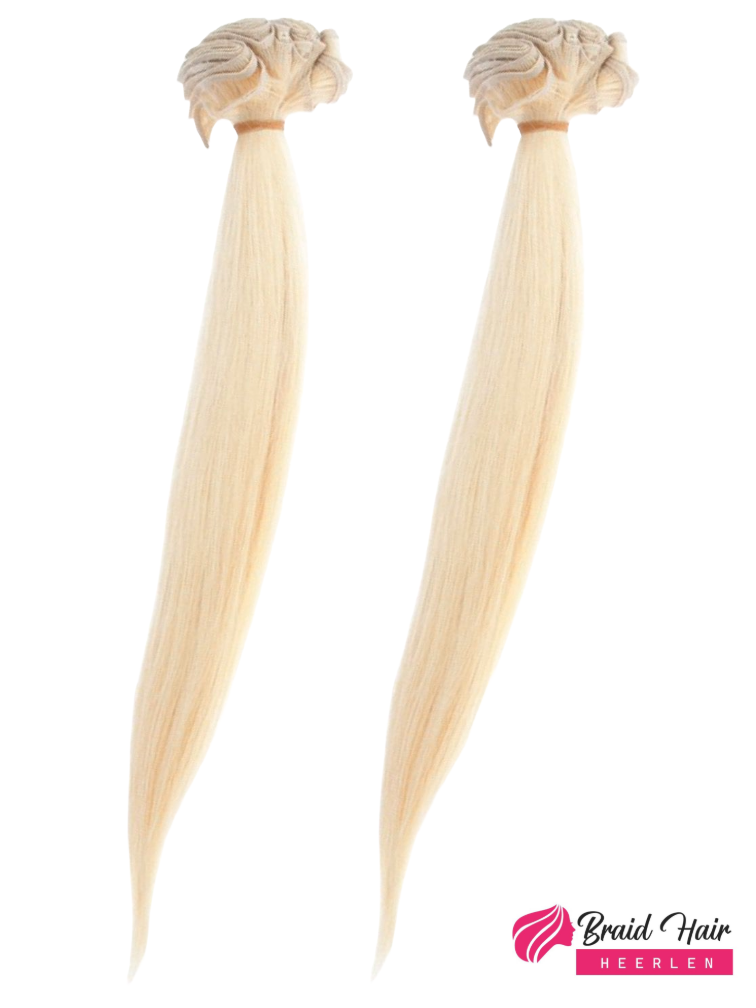 Weave van echt mensenhaar stijl blond