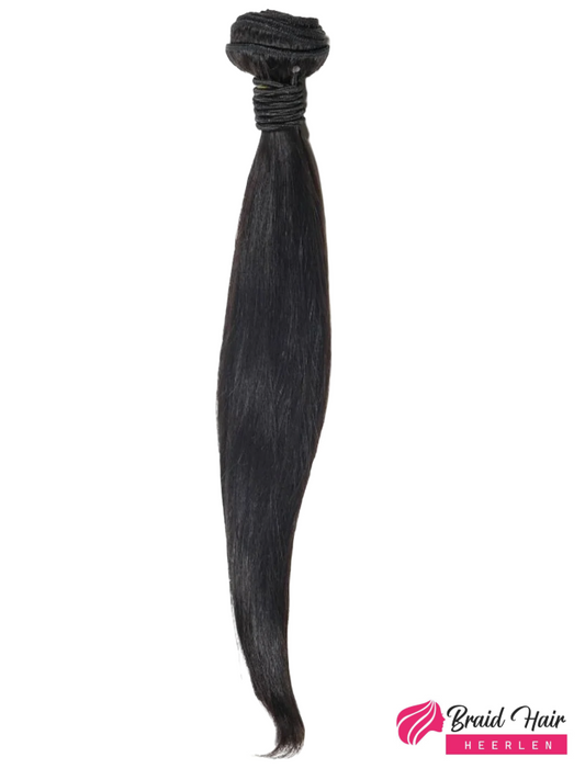 Weave van echt mensenhaar stijl zwart