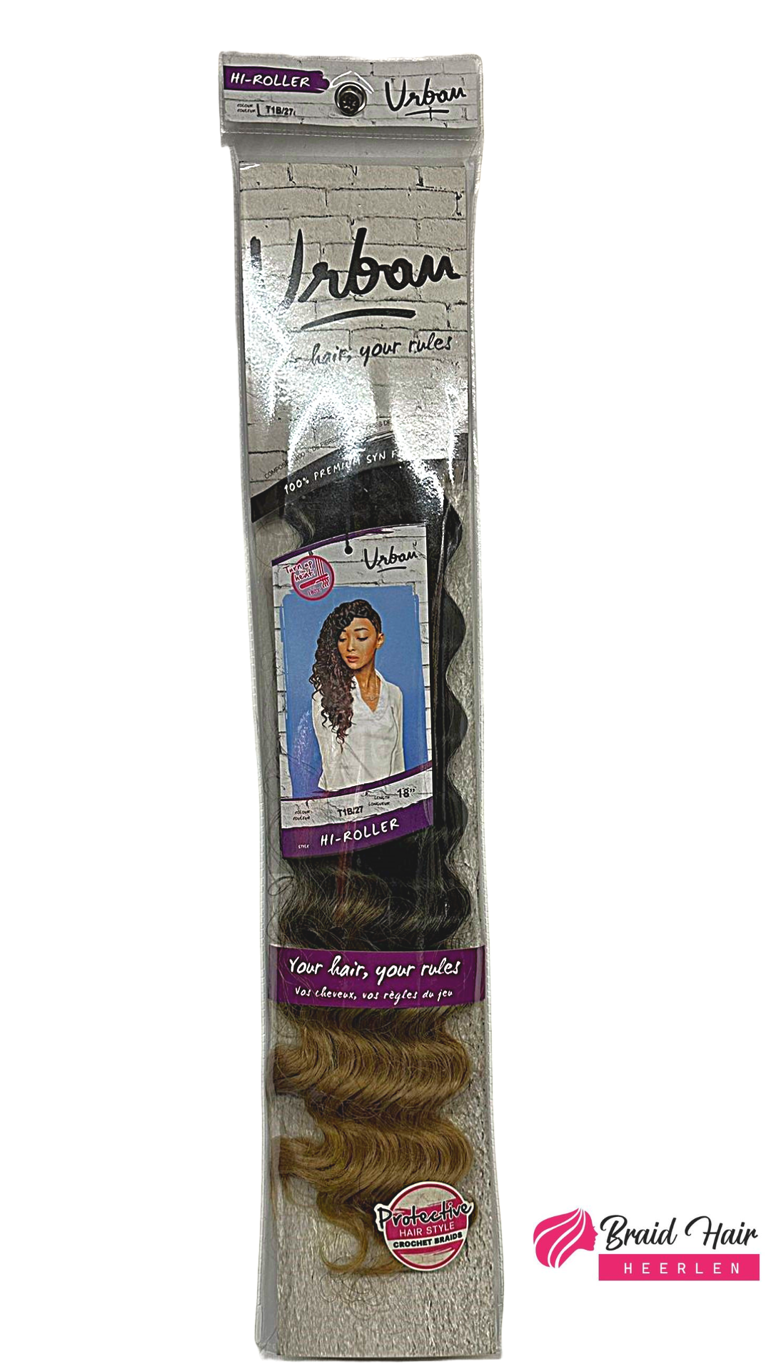 Urban Crochet Braid HI Roller 18" T1B/27