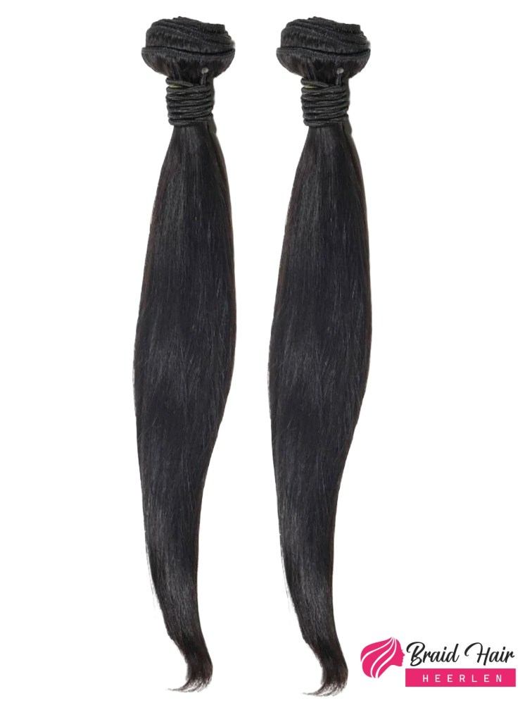 Weave van echt mensenhaar stijl zwart