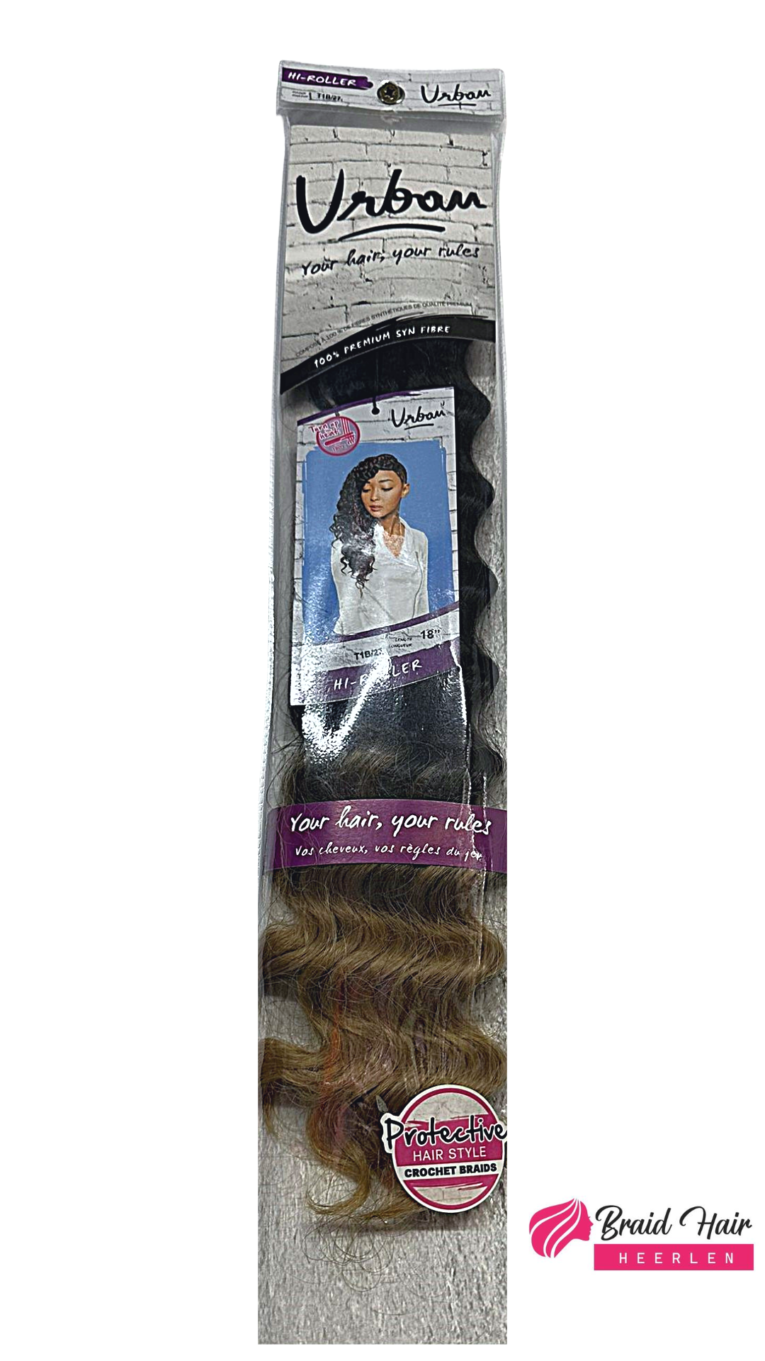Urban Crochet Braid HI Roller 18" T1B/27