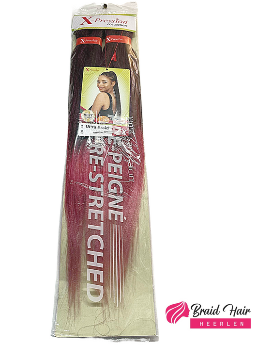 X-pression 2X Pre-Stretched Braid 46'Om/plum blossom