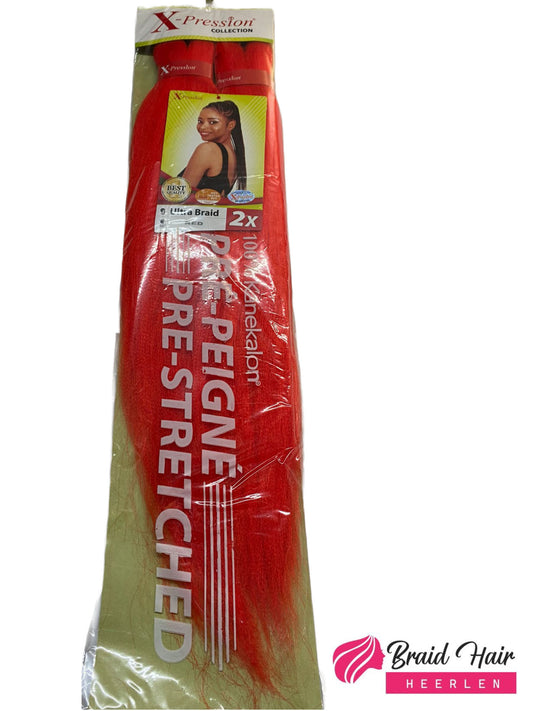X-pression 2X Pre-Stretched Braid 46'' Red