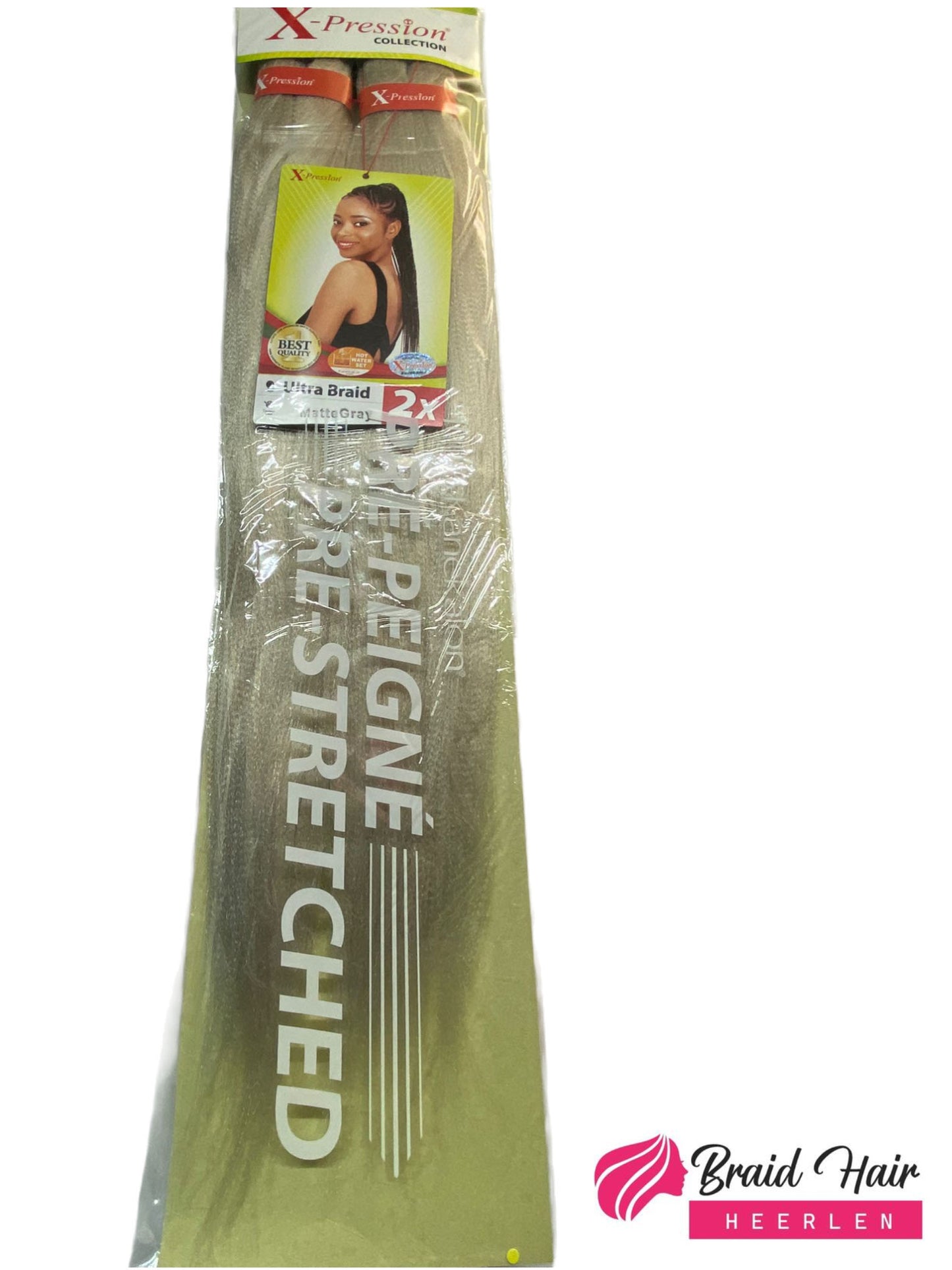 X-pression 2X Pre-Stretched Braid 46'' Mattegray