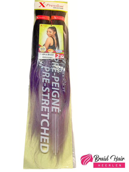 X-pression 2X Pre-Stretched Braid 46'' Om/hydrangea