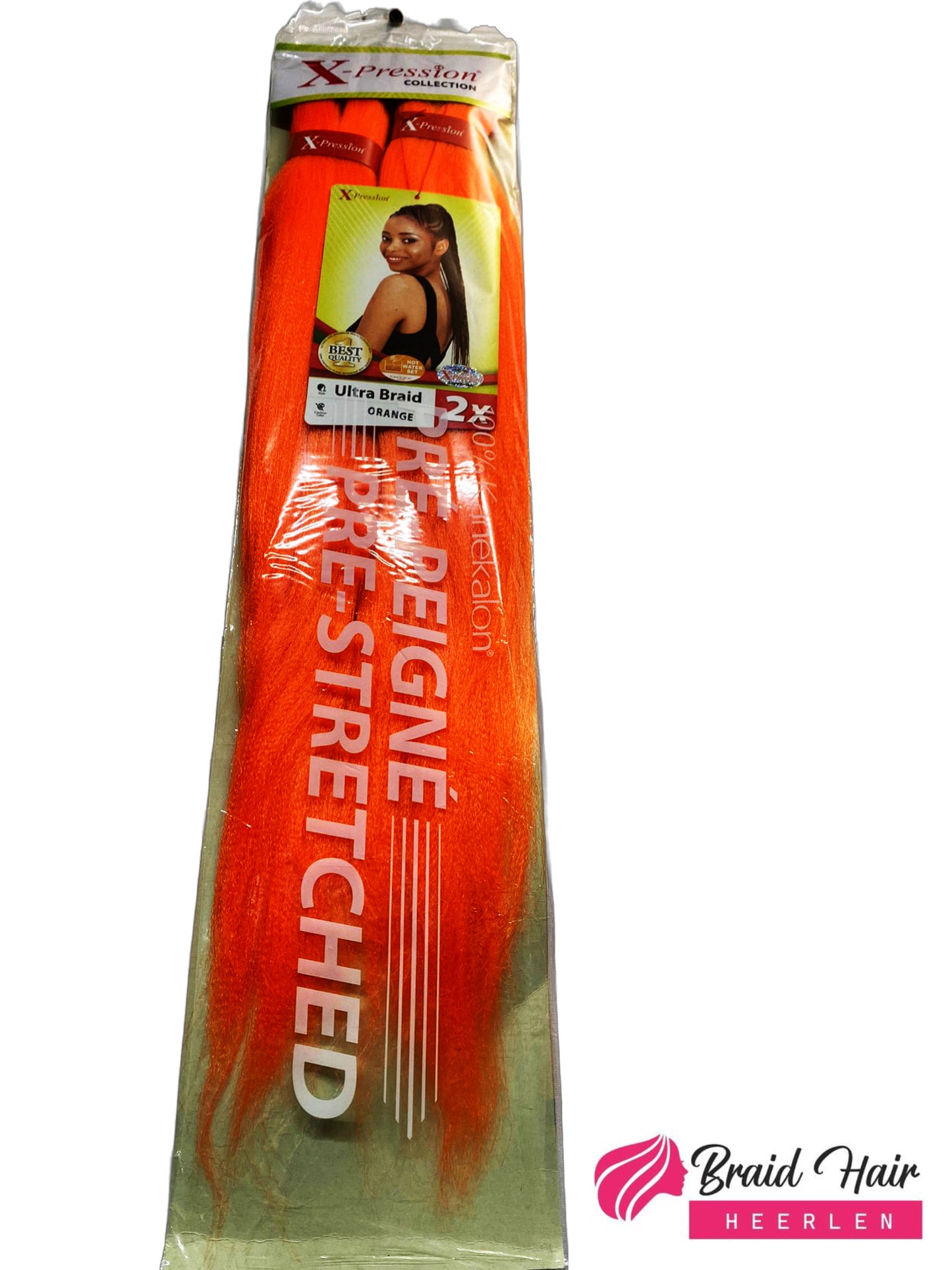 X-pression 2X Pre-Stretched Braid 46'' Orange